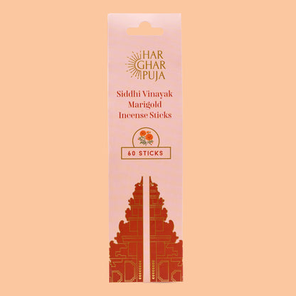 Har Ghar Puja Siddhi Vinayak Marigold Incense Sticks (Set of 3)