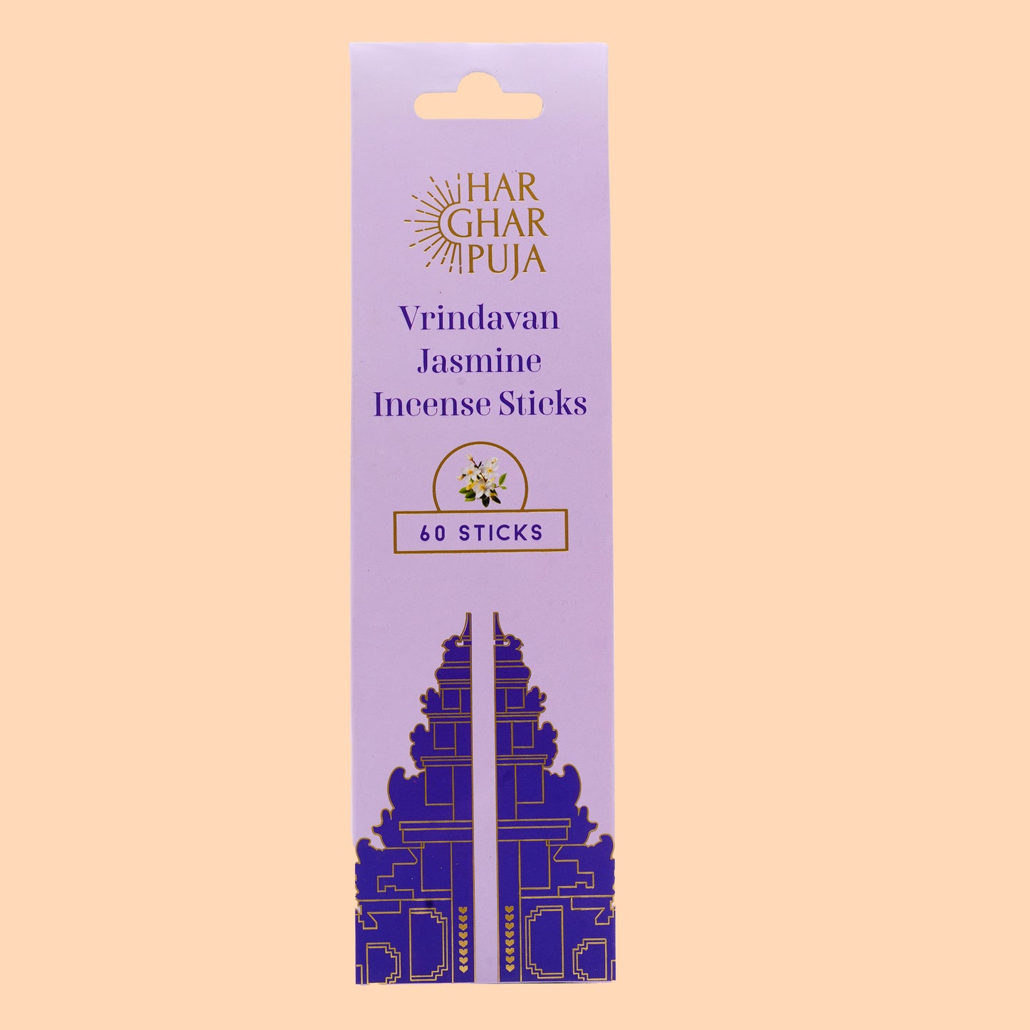 Har Ghar Puja Vrindavan Jasmine Incense Sticks (Set of 4)