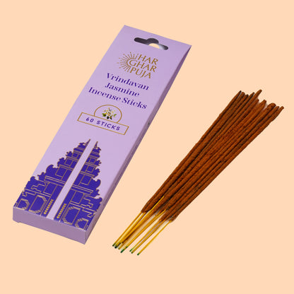 Har Ghar Puja Vrindavan Jasmine Incense Sticks (Set of 3)