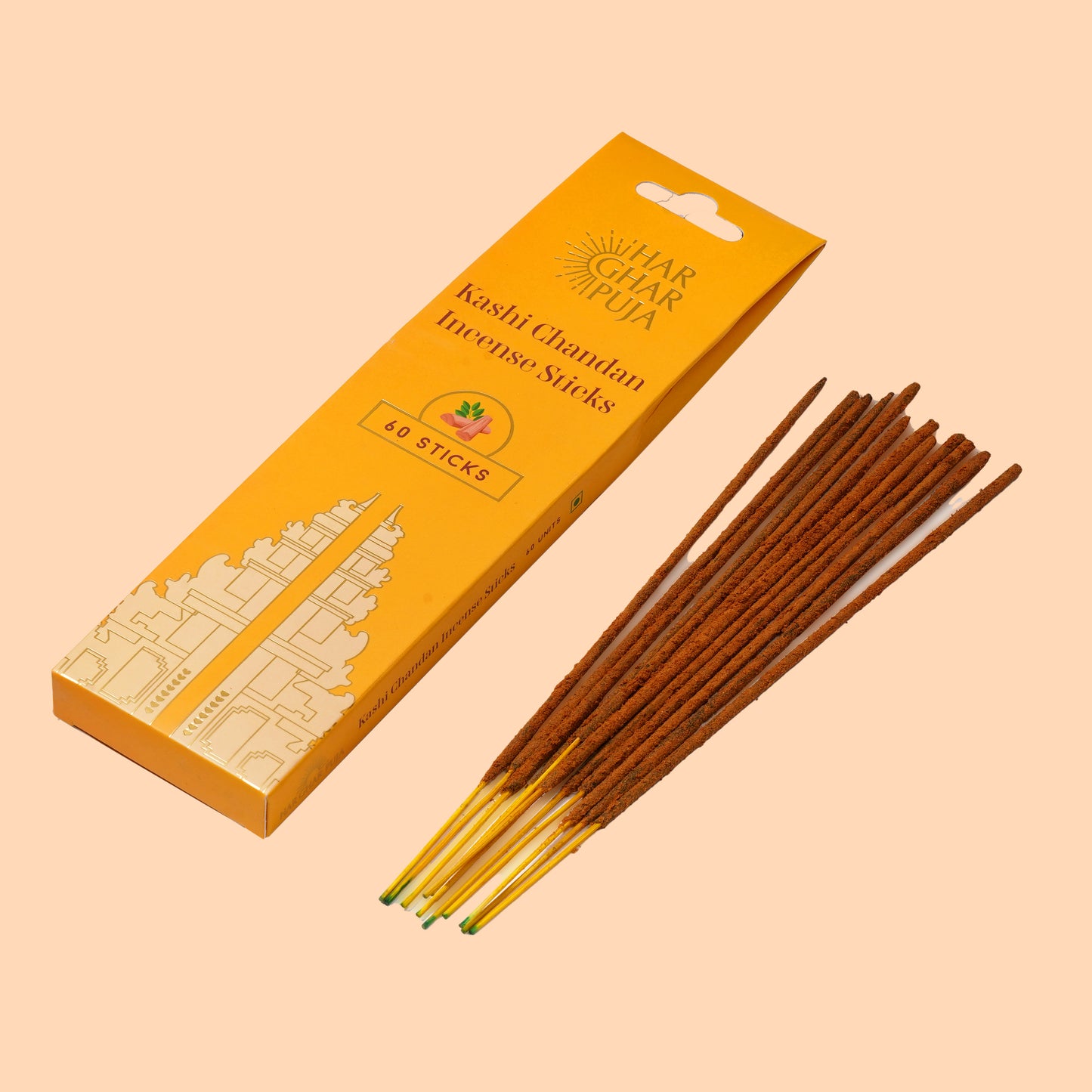 Har Ghar Puja Kashi Chandan Incense Sticks (Set of 3)