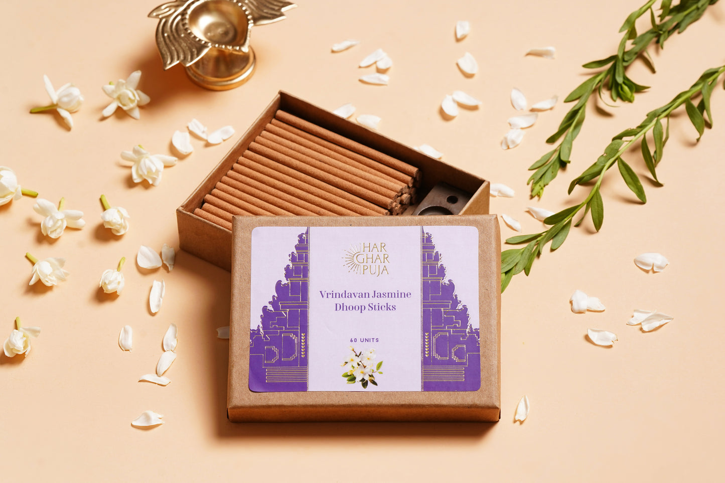 Har Ghar Puja Vrindavan Jasmine Dhoop Sticks