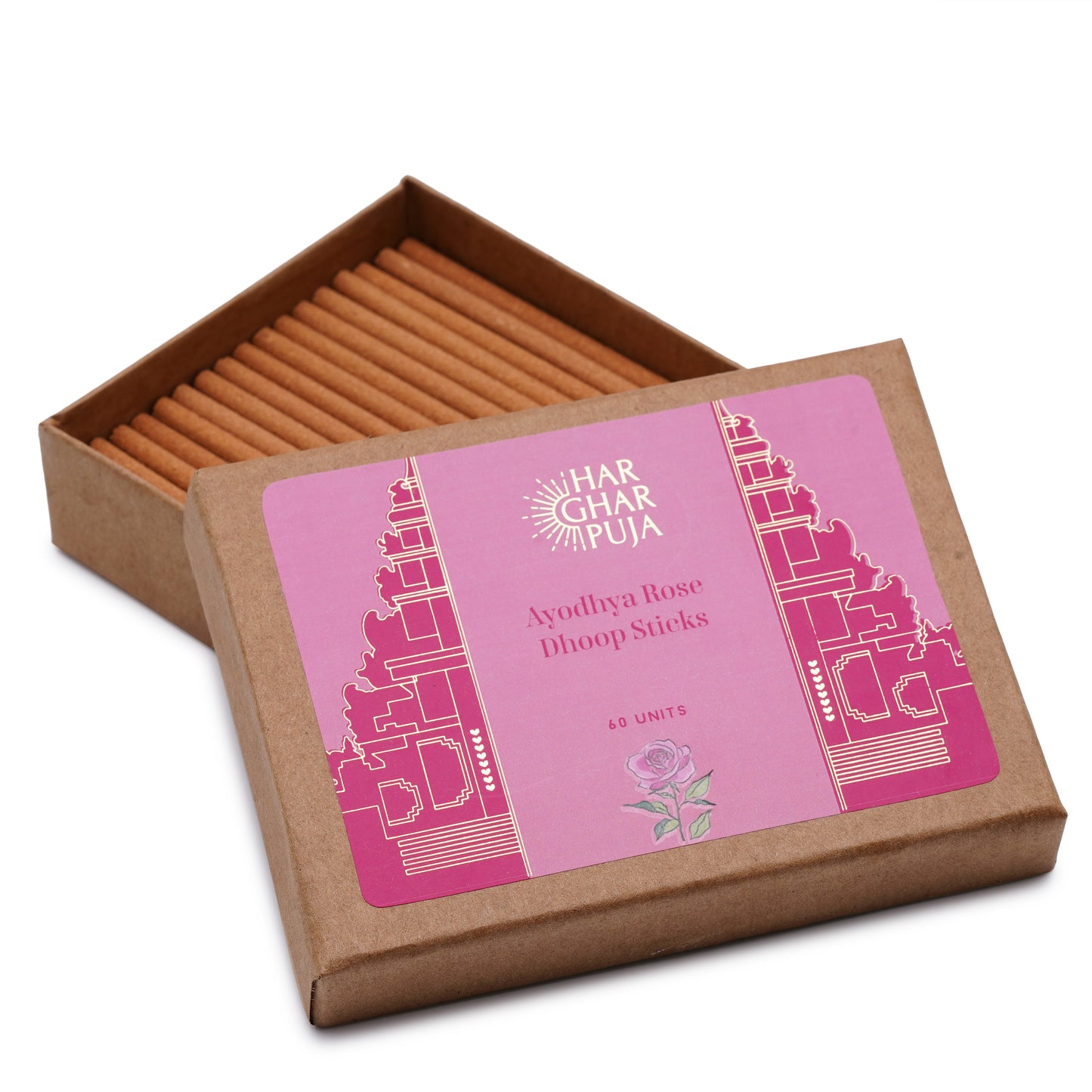 Har Ghar Puja Ayodhya Rose Dhoop Sticks