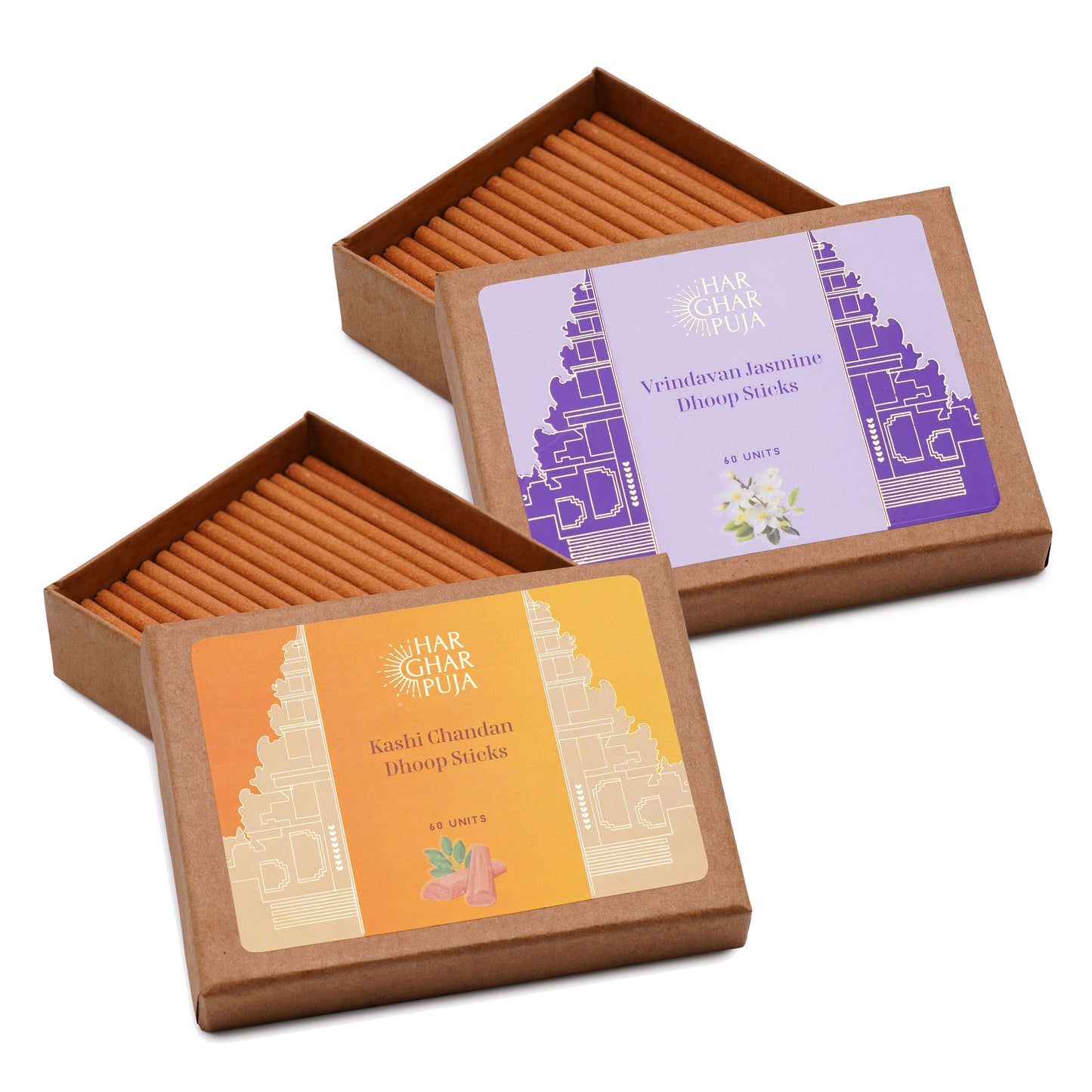 Har Ghar Puja Chandan & Jasmine Dhoop Sticks