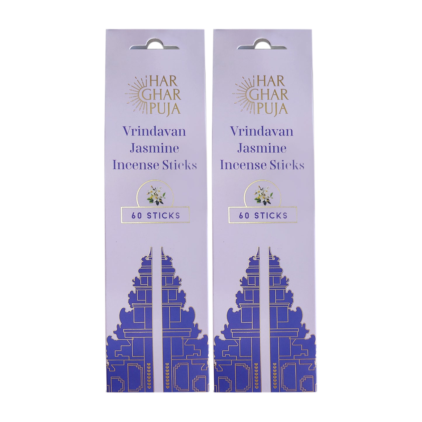 Har Ghar Puja Vrindavan Jasmine Incense Sticks (Set of 2)