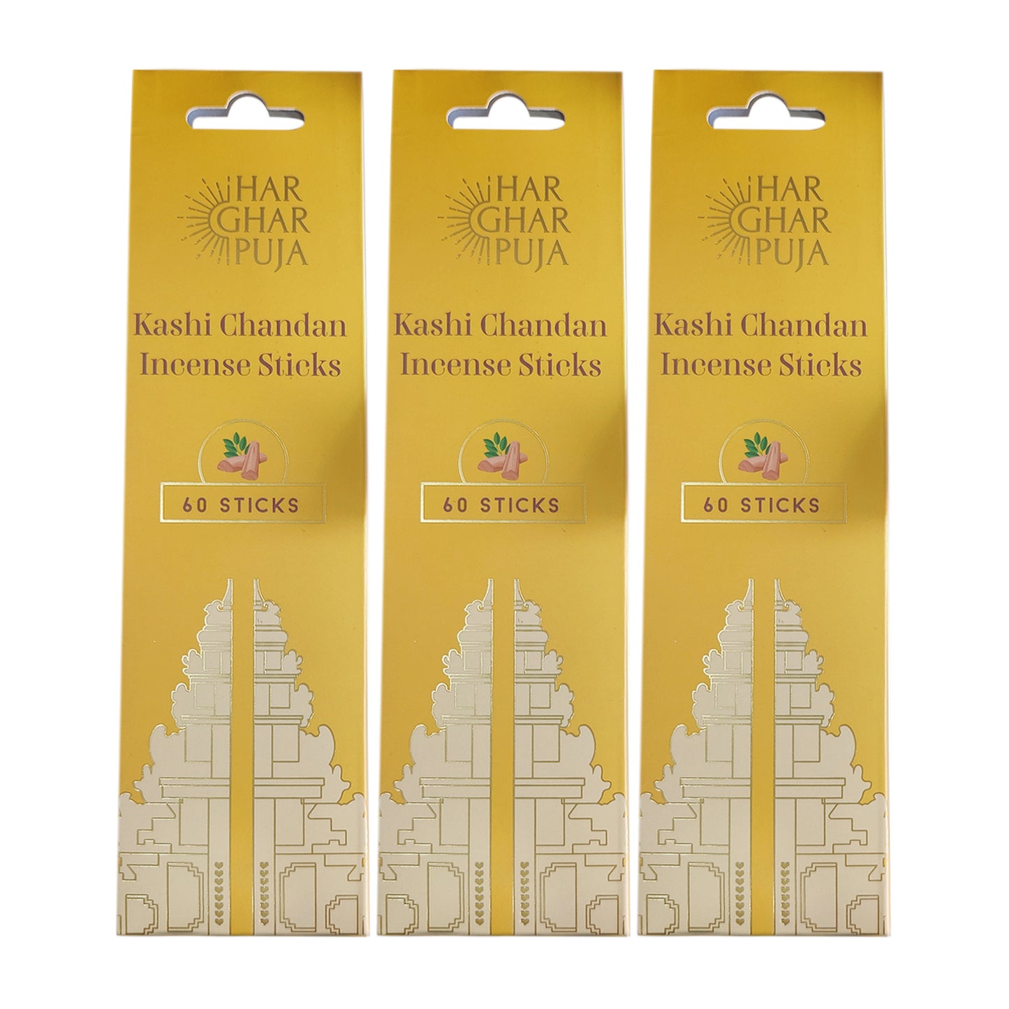 Har Ghar Puja Kashi Chandan Incense Sticks (Set of 3)