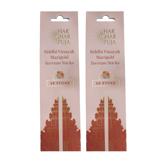 Har Ghar Puja Siddhi Vinayak Marigold Incense Sticks (Set of 2)