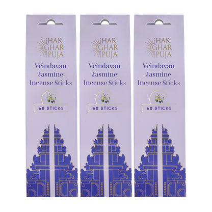 Har Ghar Puja Vrindavan Jasmine Incense Sticks (Set of 3)