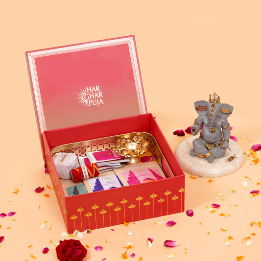 Har Ghar Puja Holi Celebration Box – Puja & Herbal Gulal Set