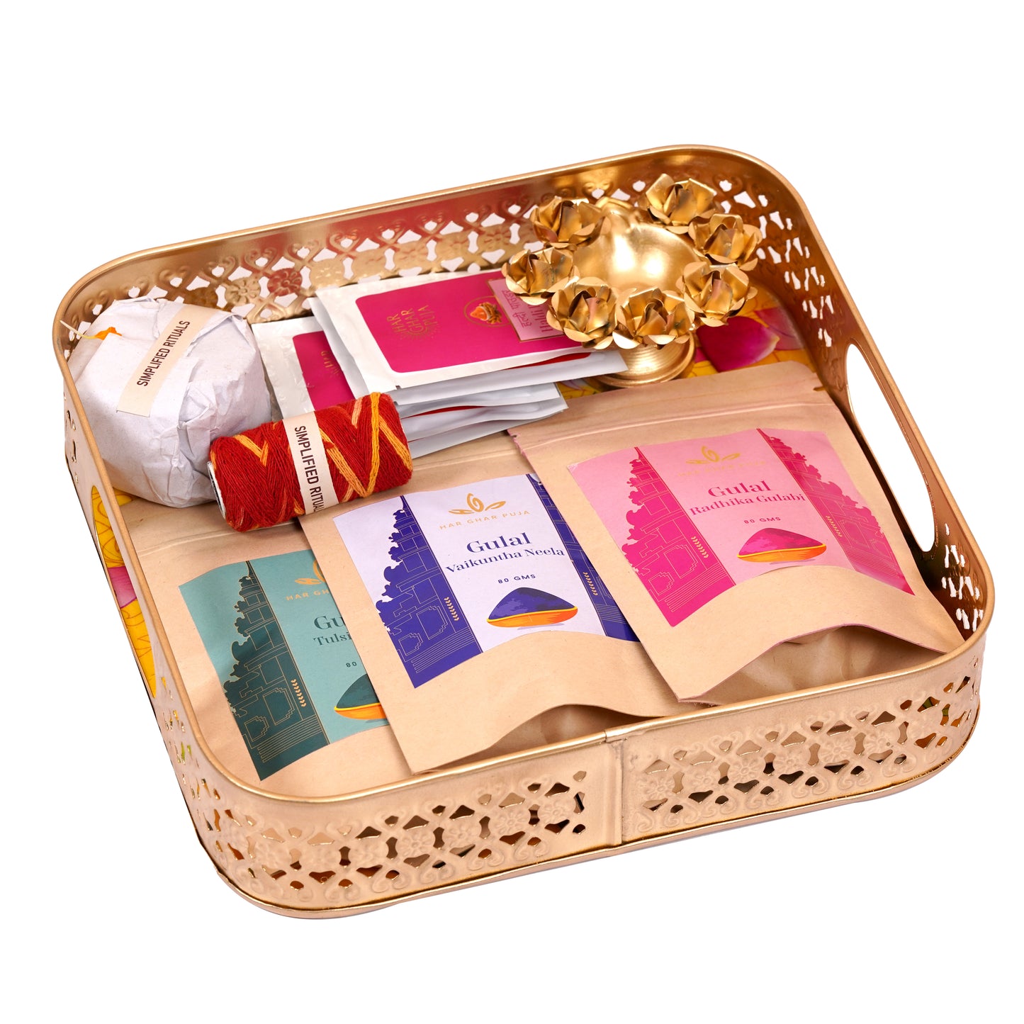 Har Ghar Puja Holi Celebration Box – Puja & Herbal Gulal Set