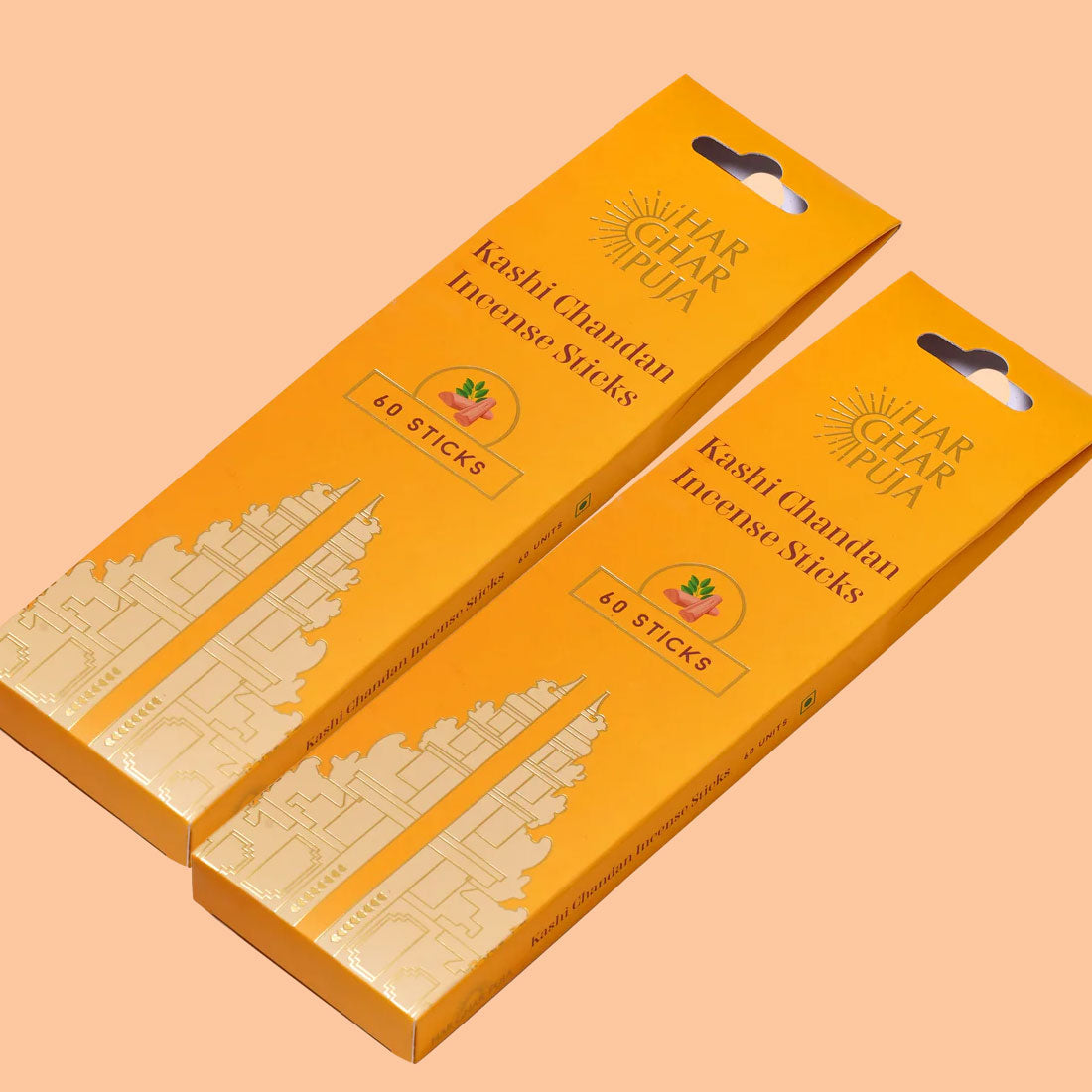 Har Ghar Puja Kashi Chandan Incense Sticks (Set of 2)