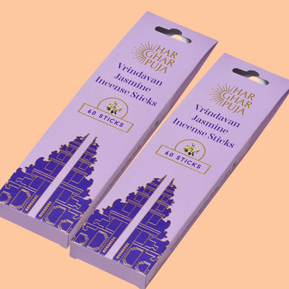 Har Ghar Puja Vrindavan Jasmine Incense Sticks (Set of 2)