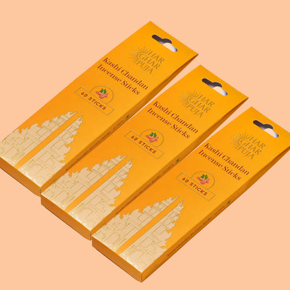 Har Ghar Puja Kashi Chandan Incense Sticks (Set of 3)