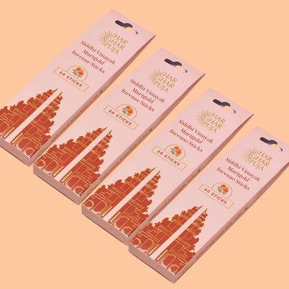 Har Ghar Puja Siddhi Vinayak Marigold Incense Sticks (Set of 4)